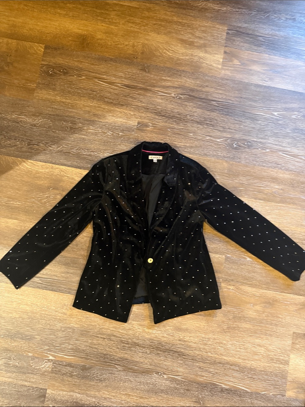 Women’s Black Studded Velvet Blazer